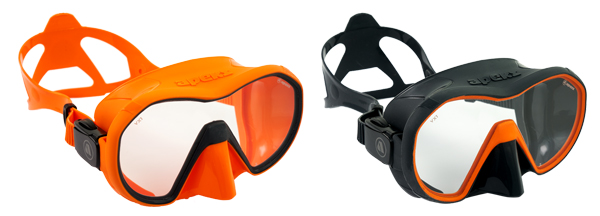 Masque de plongée APEK VX1 noir et orange