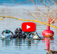 video bouee gonflable de sécurité pour plongeur
